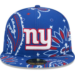 New York Giants New Era Paisley 59FIFTY Fitted Hat Royal - NFL