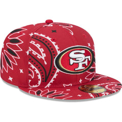 San Francisco 49ers New Era Paisley 59FIFTY Fitted Hat Scarlet - NFL