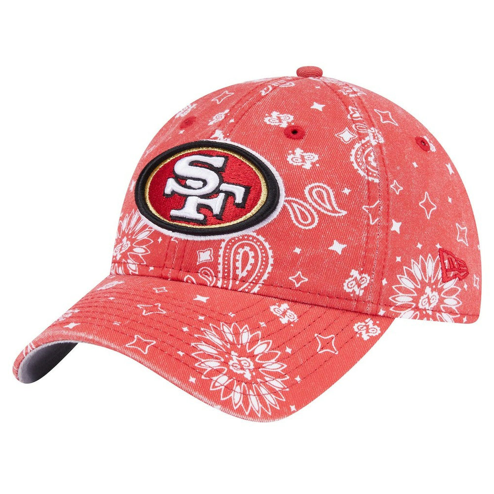 San Francisco 49ers New Era Women's Paisley 9TWENTY Adjustable Hat Scarlet - NFL