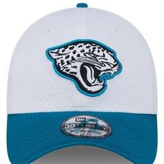 Jacksonville Jaguars New Era 2024 NFL Training Camp 39THIRTY Flex Hat White/Teal - NFL