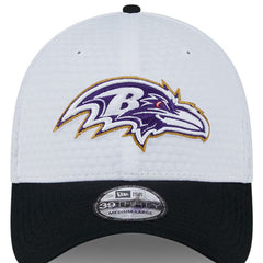 Baltimore Ravens New Era 2024 NFL Training Camp 39THIRTY Flex Hat White/Black - NFL