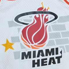 Mitchell & Ness - Miami Heat x Tats Cru Hardwood Classics Fashion Jersey - White