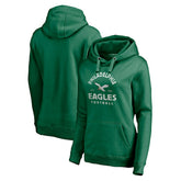 Philadelphia Eagles Women's Gridiron Classics Vintage Arch Pullover Hoodie Kelly Green - Fanatics