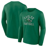 Philadelphia Eagles Gridiron Classics Retro Block Long Sleeve T-Shirt Kelly Green - Fanatics
