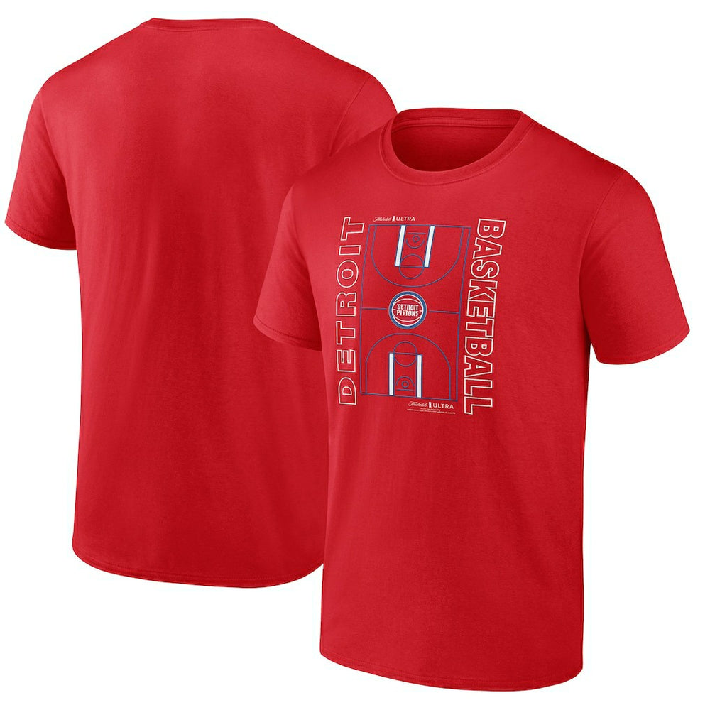 NBA - Detroit Pistons Michelob Ultra Full Court T-Shirt - Red