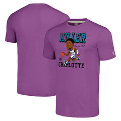 NBA - Brandon Miller Charlotte Hornets Homage Caricature Tri-Blend T-Shirt - Purple