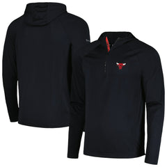 NBA - Chicago Bulls Levelwear Zander Hoodie Raglan Quarter-Zip Top - Black
