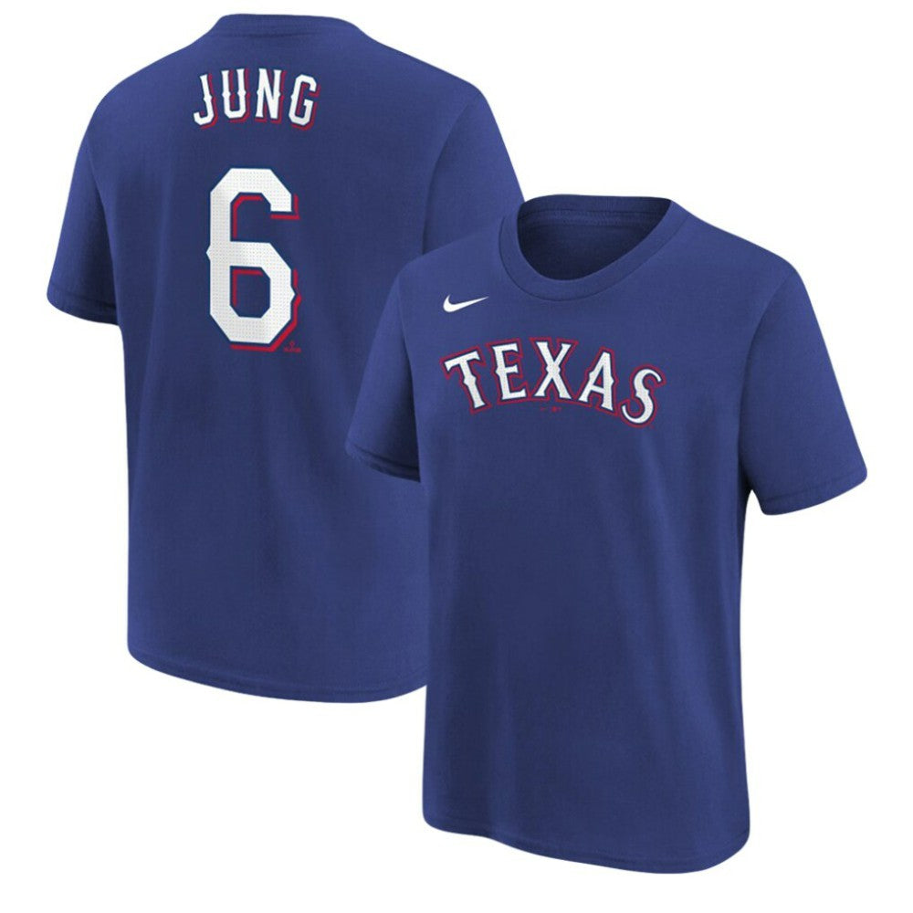 Josh Jung Texas Rangers Nike Youth Name & Number T-Shirt Lifestyle