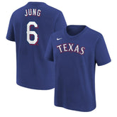 Josh Jung Texas Rangers Nike Youth Name & Number T-Shirt Lifestyle