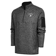 NBA - New York Knicks Antigua Metallic Logo Fortune Quarter-Zip Jacket - Heather Black