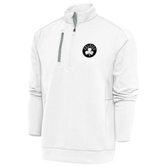 NBA - Boston Celtics Antigua Metallic Logo Generation Quarter-Zip Top - White