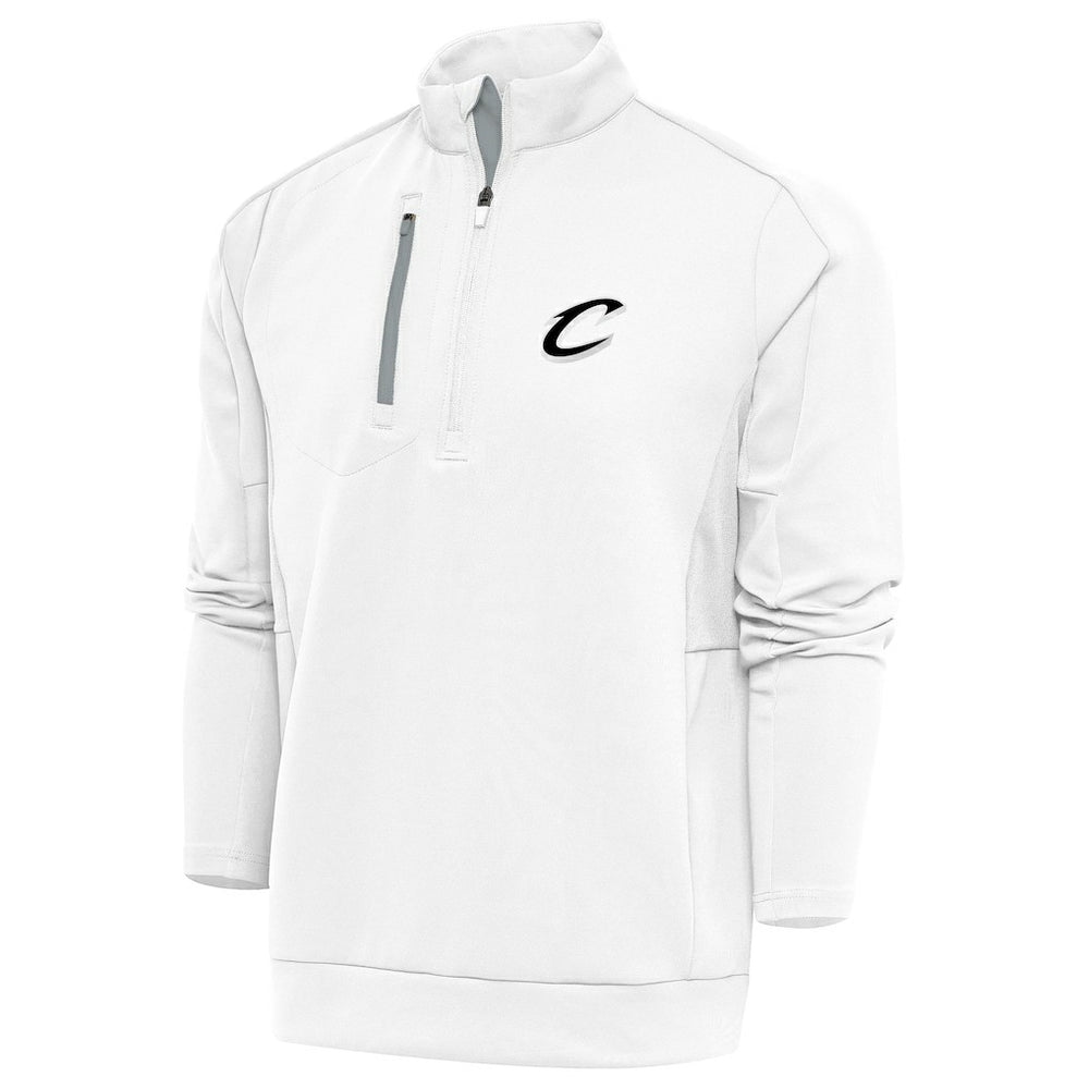 NBA - Cleveland Cavaliers Antigua Metallic Logo Generation Quarter-Zip Top - White