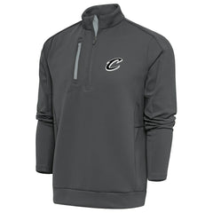 NBA - Cleveland Cavaliers Antigua Metallic Logo Generation Quarter-Zip Top - Pewter