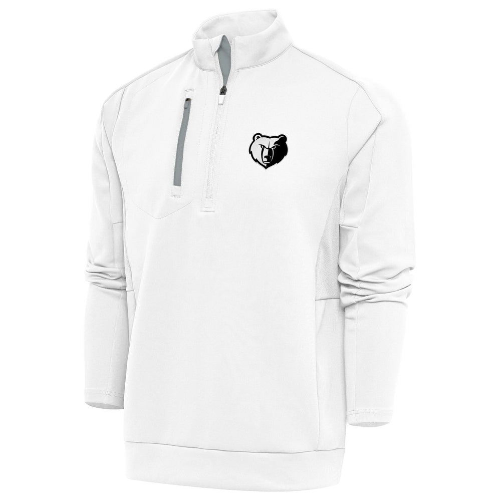 NBA - Memphis Grizzlies Antigua Metallic Logo Generation Quarter-Zip Top - White