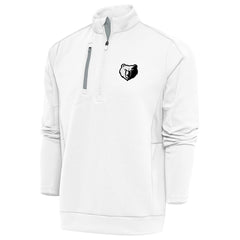 NBA - Memphis Grizzlies Antigua Metallic Logo Generation Quarter-Zip Top - White