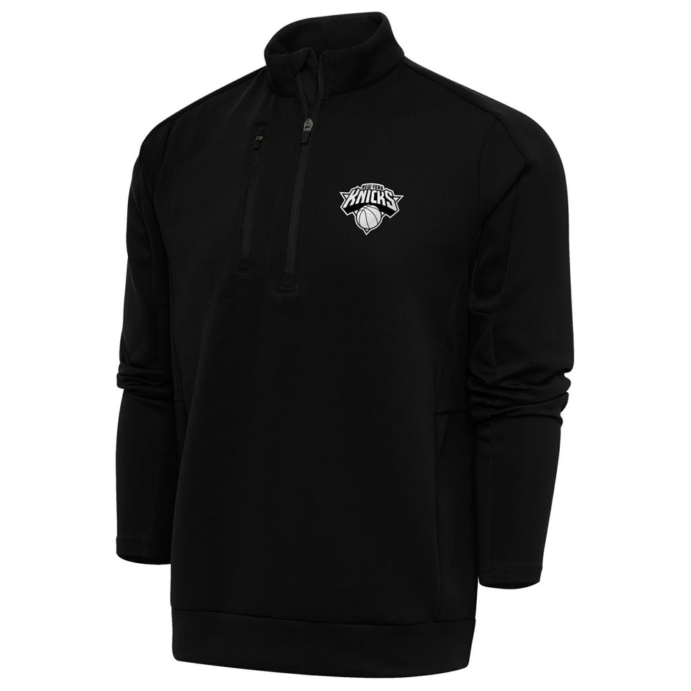 New Era - New York Knicks Antigua Metallic Logo Generation Quarter-Zip Top - Black