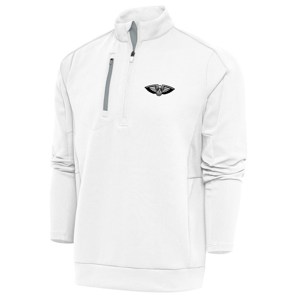 New Era - New Orleans Pelicans Antigua Metallic Logo Generation Quarter-Zip Top - White