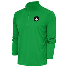 NBA - Boston Celtics Antigua Metallic Logo Tribute Quarter-Zip Top - Kelly Green