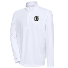 NBA - Dallas Mavericks Antigua Metallic Logo Tribute Quarter-Zip Top - White