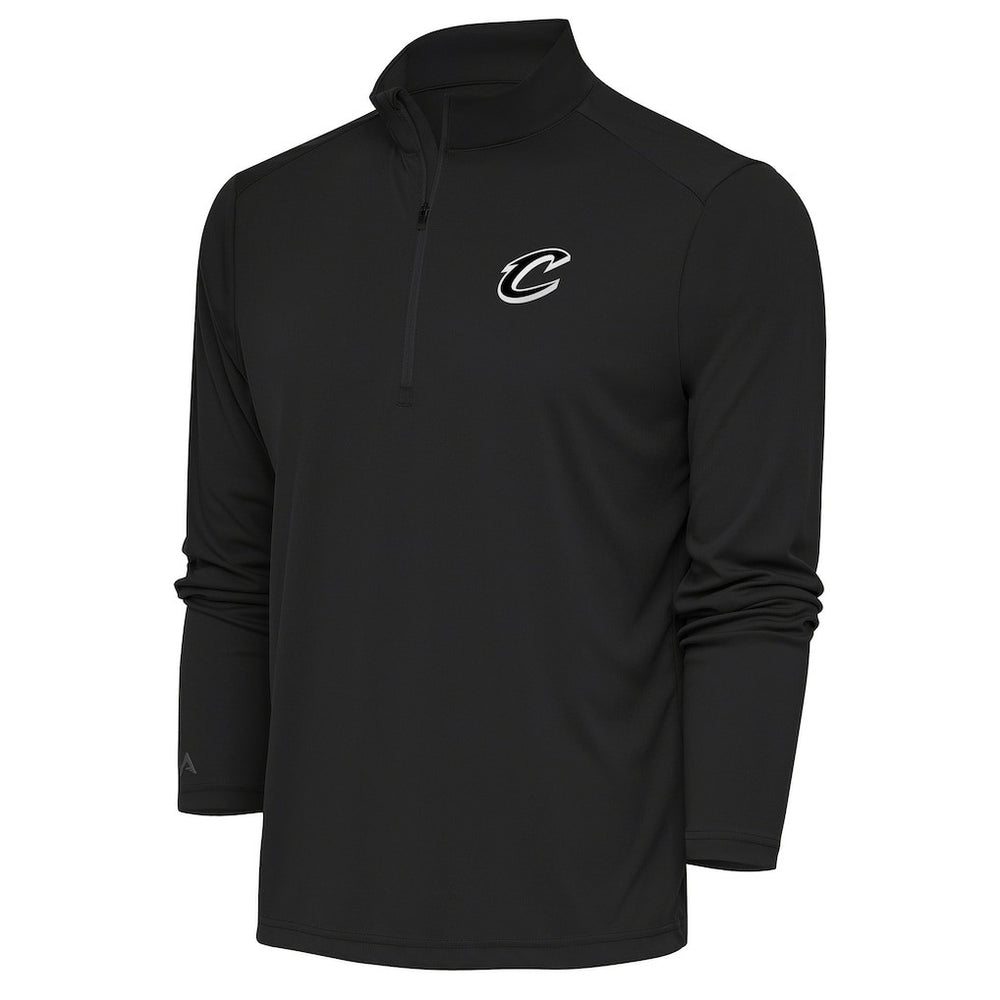 NBA - Cleveland Cavaliers Antigua Metallic Logo Tribute Quarter-Zip Top - Charcoal