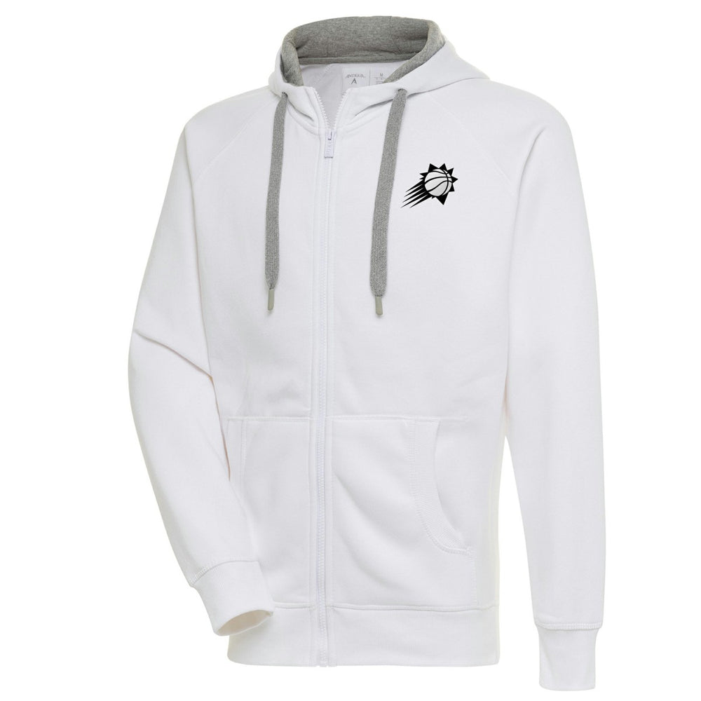 NBA - Phoenix Suns Antigua Metallic Logo Victory Raglan Full-Zip Hoodie - White