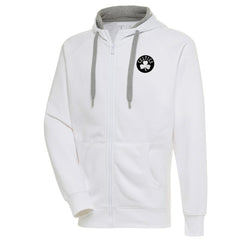 NBA - Boston Celtics Antigua Metallic Logo Victory Raglan Full-Zip Hoodie - White