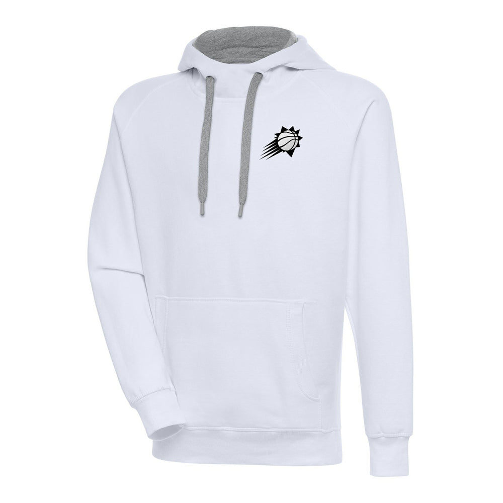 NBA - Phoenix Suns Antigua Metallic Logo Victory Raglan Pullover Hoodie - White