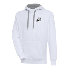 NBA - Phoenix Suns Antigua Metallic Logo Victory Raglan Pullover Hoodie - White