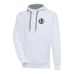 NBA - Dallas Mavericks Antigua Metallic Logo Victory Raglan Pullover Hoodie - White