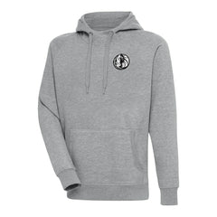 NBA - Dallas Mavericks Antigua Metallic Logo Victory Raglan Pullover Hoodie - Heather Gray