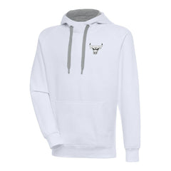 NBA - Chicago Bulls Antigua Metallic Logo Victory Raglan Pullover Hoodie - White
