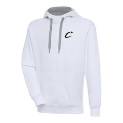 NBA - Cleveland Cavaliers Antigua Metallic Logo Victory Raglan Pullover Hoodie - White