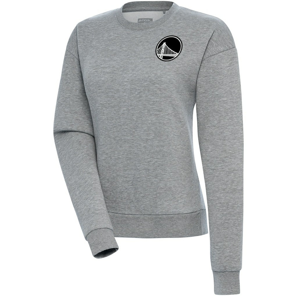 NBA - Golden State Warriors Antigua Women's Brushed Metallic Victory Pullover Sweatshirt - Heather Gray