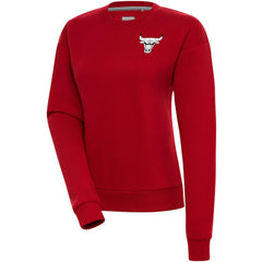 NBA - Chicago Bulls Antigua Women's Brushed Metallic Victory Pullover Sweatshirt - Red