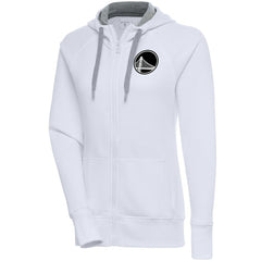NBA - Golden State Warriors Antigua Women's Brushed Metallic Victory Full-Zip Hoodie - White