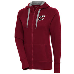 NBA - Cleveland Cavaliers Antigua Women's Brushed Metallic Victory Full-Zip Hoodie - Wine