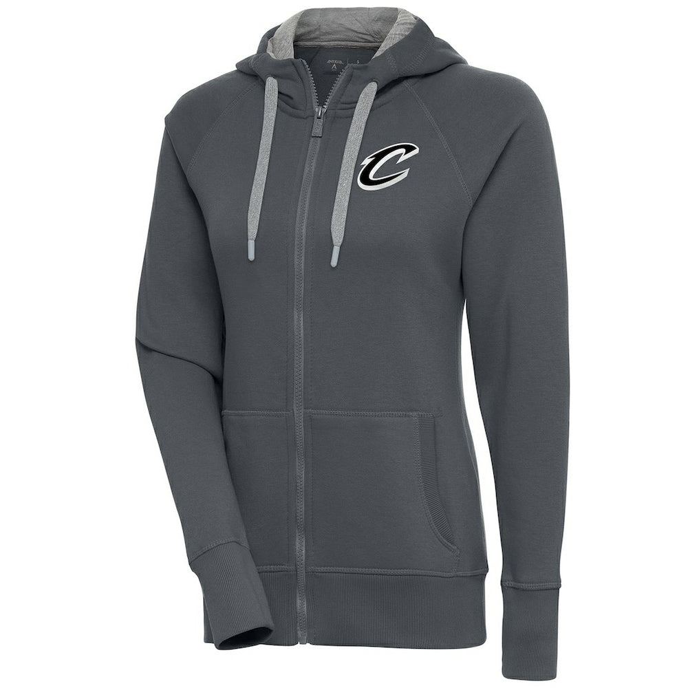 NBA - Cleveland Cavaliers Antigua Women's Brushed Metallic Victory Full-Zip Hoodie - Charcoal
