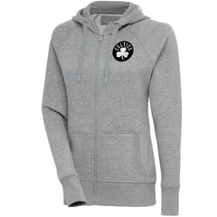 NBA - Boston Celtics Antigua Women's Brushed Metallic Victory Full-Zip Hoodie - Heather Gray