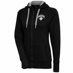 NBA - New York Knicks Antigua Women's Brushed Metallic Victory Full-Zip Hoodie - Black