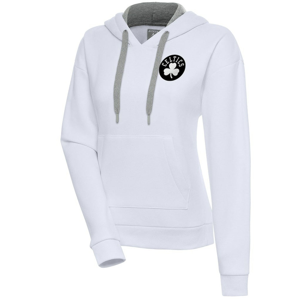 NBA - Boston Celtics Antigua Women's Brushed Metallic Victory Pullover Hoodie - White