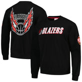 Mitchell & Ness - Portland Trail Blazers Hardwood Classics There and Back Pullover Sweatshirt - Black