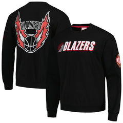 Mitchell & Ness - Portland Trail Blazers Hardwood Classics There and Back Pullover Sweatshirt - Black