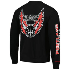 Mitchell & Ness - Portland Trail Blazers Hardwood Classics There and Back Pullover Sweatshirt - Black