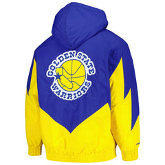 Mitchell & Ness - Golden State Warriors Hardwood Classics Retro Quilted Raglan Full-Zip Hoodie - Royal