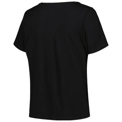 NBA - Golden State Warriors Profile Women's Plus Size Arch Over Logo V-Neck T-Shirt - Black
