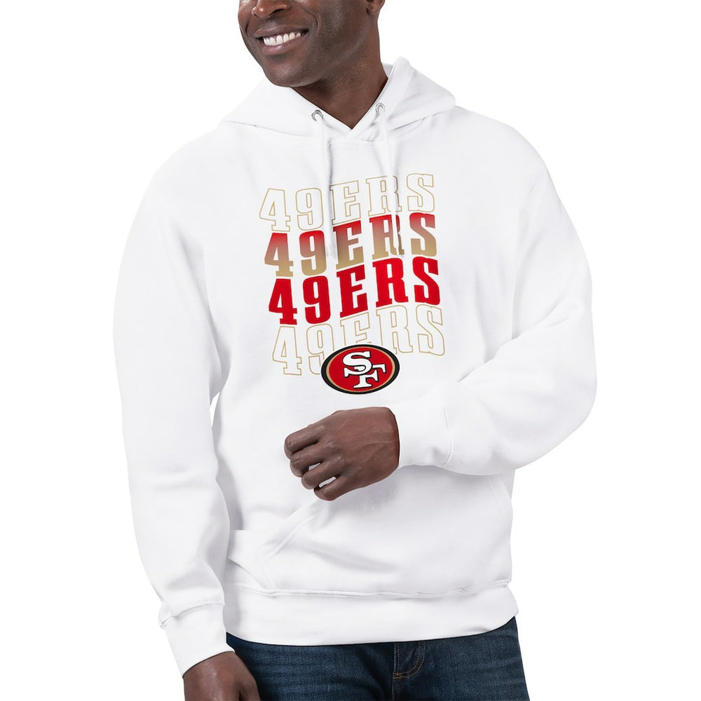 San Francisco 49ers Starter Unisex Name Drop Logo Pullover Hoodie White - NFL