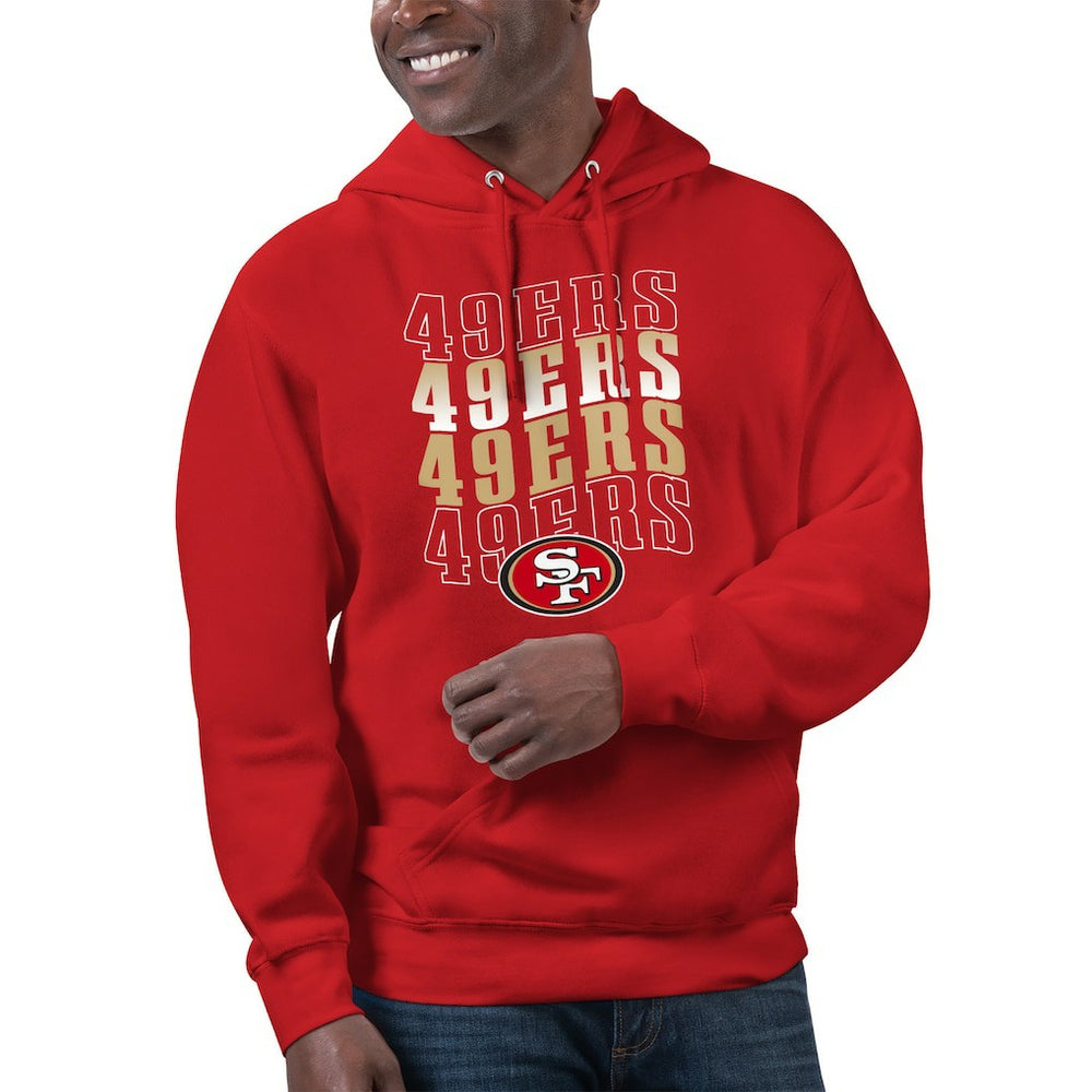 San Francisco 49ers Starter Unisex Name Drop Logo Pullover Hoodie Scarlet - NFL