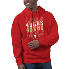 San Francisco 49ers Starter Unisex Name Drop Logo Pullover Hoodie Scarlet - NFL