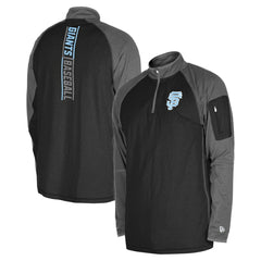 San Francisco Giants New Era Father's Day Raglan Quarter-Zip Top Clearance