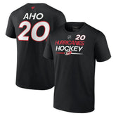 Sebastian Aho Carolina Hurricanes - Fanatics Authentic Pro Prime Name & Number T-Shirt Black